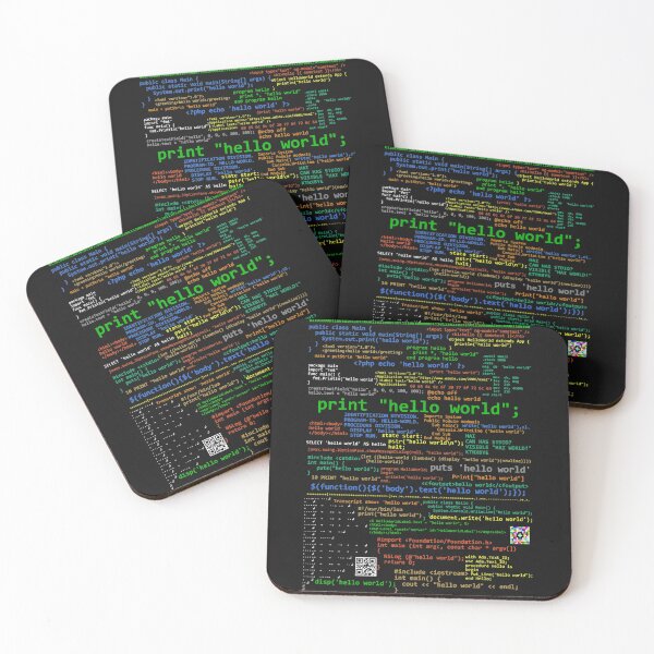 Item preview, Hello World  Many Programming Languages dark Classic TShirt3240 designed and sold by KatarinaGoy.