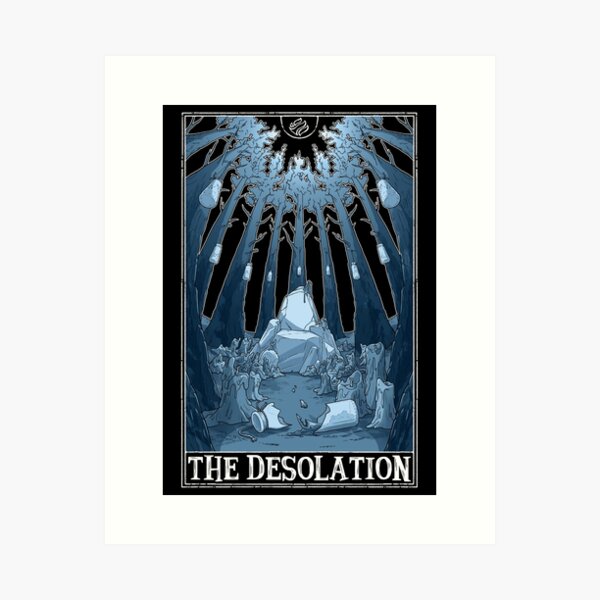 Vista previa del artículo con la obra «La Desolación "Tarotesca" (Oscura)», diseñado y vendido por RustyQuill.