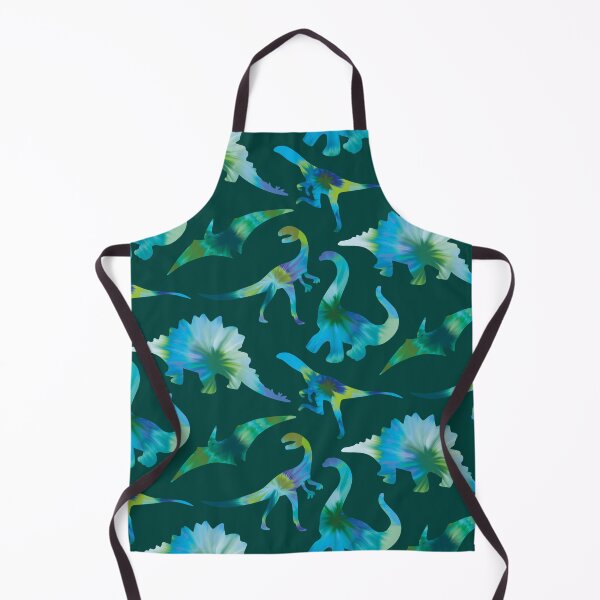 Item preview, Dinosaurs #1 - Green and Blue Tie Dye Dinosaur Silhouette Pattern designed and sold by TheRainbowRoom.