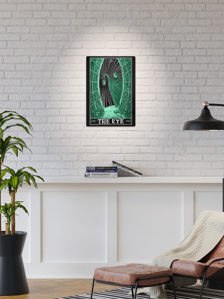 Thumbnail 1 of 4, Metal Print, The Eye "Tarotesque" (Dark) designed and sold by RustyQuill.
