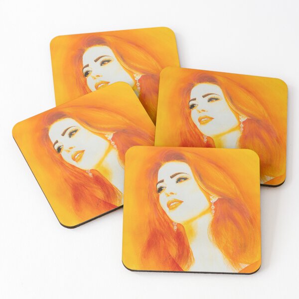 Item preview, Saffron Painting of a Girl designed and sold by WijdanHussein.