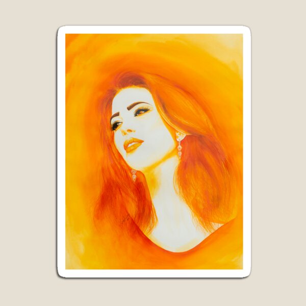 Item preview, Saffron Painting of a Girl designed and sold by WijdanHussein.
