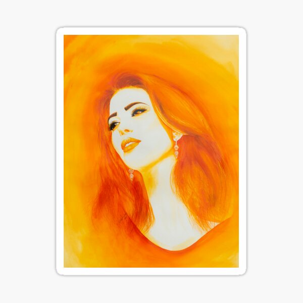Item preview, Saffron Painting of a Girl designed and sold by WijdanHussein.