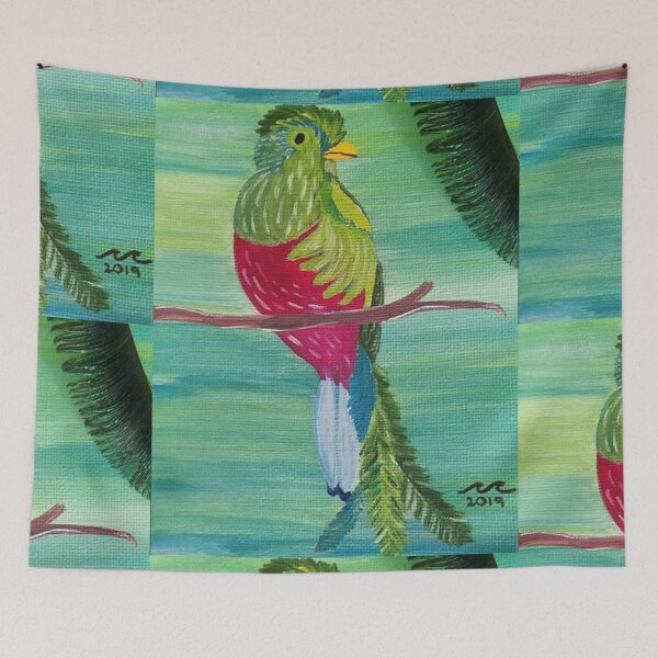 Item preview, oil painted quetzal designed and sold by worldofmireya.