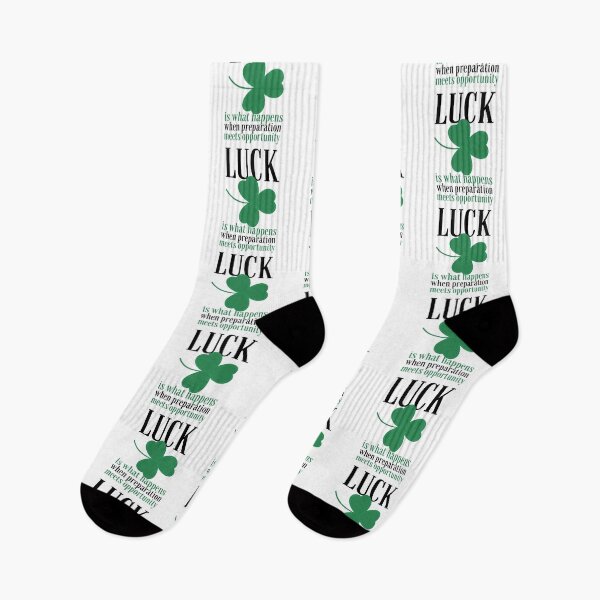 Item preview, Luck Is What Happens When Preparation Meets Opportunity Clover Design designed and sold by SweetAndSpice.