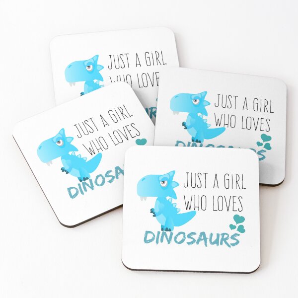 Item preview, just a girl who loves dinosaurs cute blue dino. designed and sold by mikrocosmox.