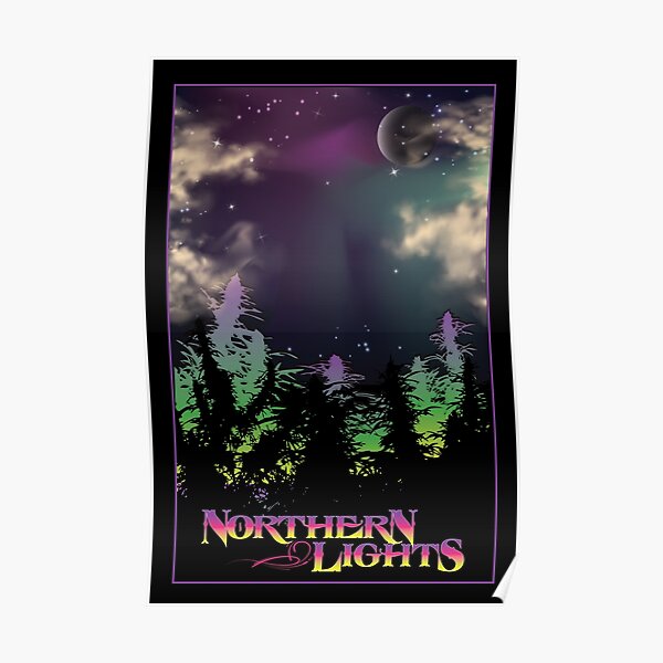 Nordlichter Schwarzlicht Poster