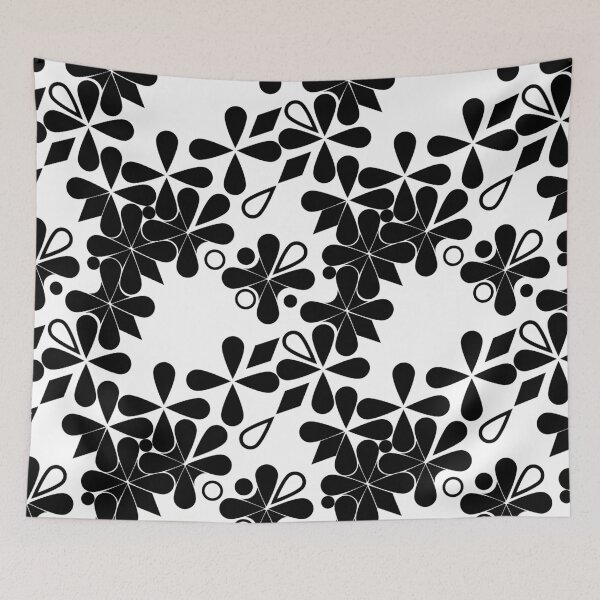 Item preview, Black and white flower pattern breaking apart designed and sold by STG-Designs.