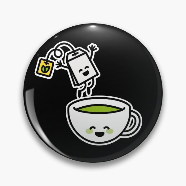 Item preview, Funny Green tea Matcha tea bag jumping in teacup designed and sold by LaundryFactory.