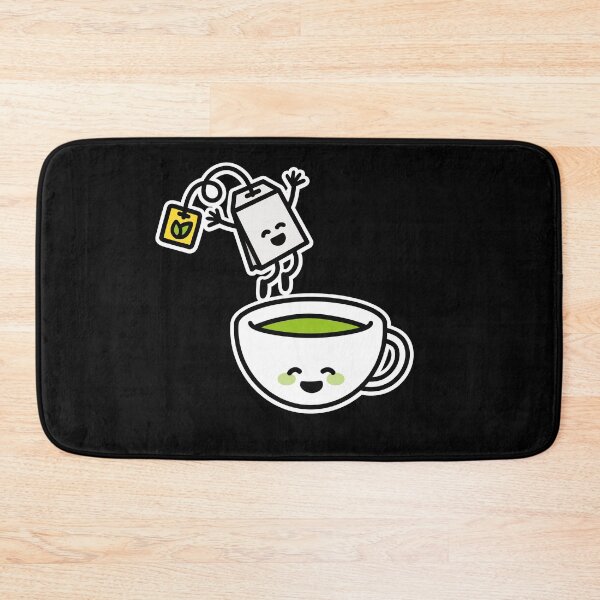 Item preview, Funny Green tea Matcha tea bag jumping in teacup designed and sold by LaundryFactory.