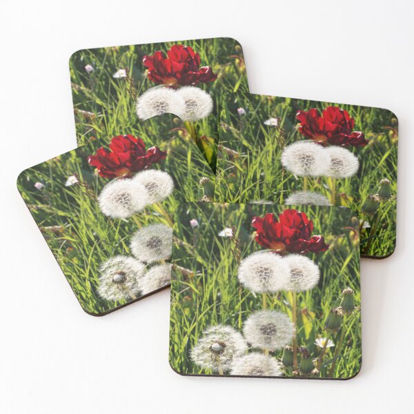 Item preview, Dandelions with Red in Radolfzell - Lake Constance designed and sold by holgermader.