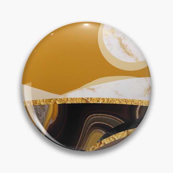Item preview, Mustard Moonscape Marble Abstract Landscape Minimalist Contemporary Collage Art designed and sold by SparrowsEndArt.