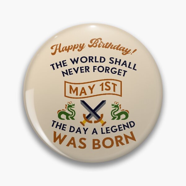 Item preview, May 1st The Day A Legend Was Born Dragons and Swords Design (Dark) designed and sold by Graograman.
