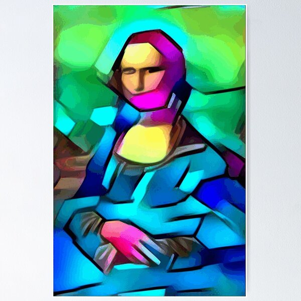 Famous Painting of the Mona Lisa in Abstract Art style Art Board Print for  Sale by Rhu Creations