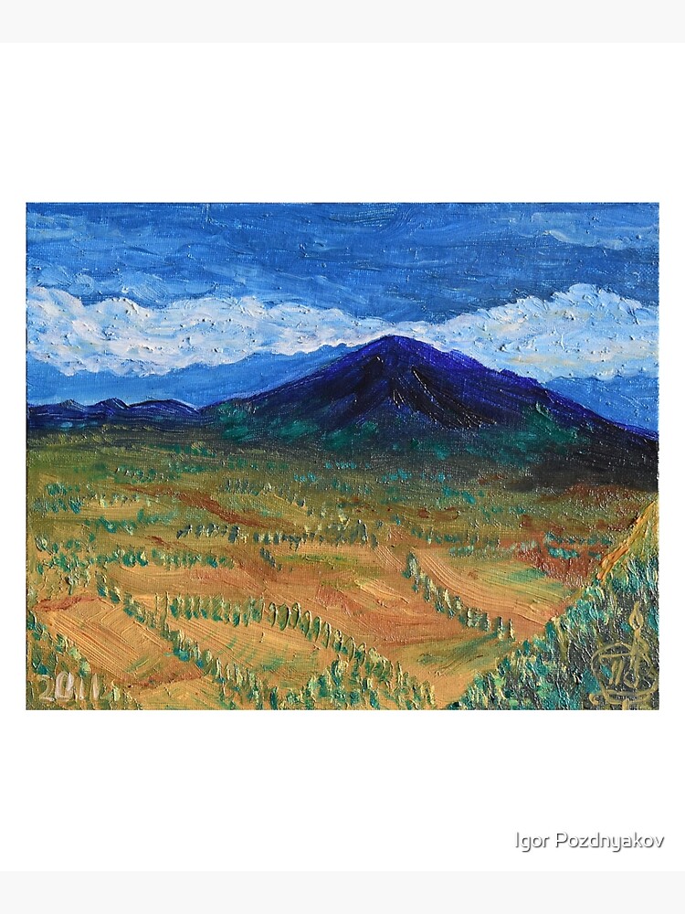 "Oil Painting - Mount Etna 2011" Mounted Print by IgorPozdnyakov