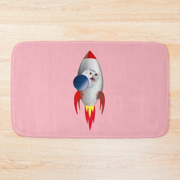 Item preview, Funny Rocket Kitty (White Kitty) designed and sold by leBoosh-Designs.