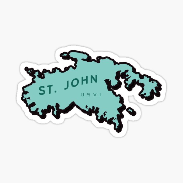 St. Croix Virgin Islands Vintage Parrotfish Design Sticker for