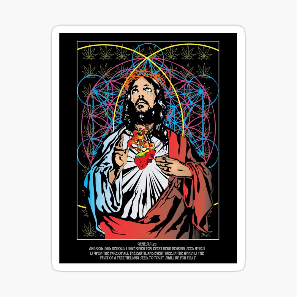 applebum A1 poster “BLACK JESUS (RED)” Blacklight Jesus OG