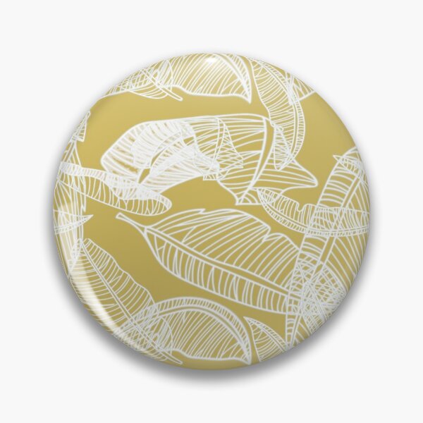 Item preview, Patrón de hojas de palma en blanco y dorado. designed and sold by Julie Pickering.