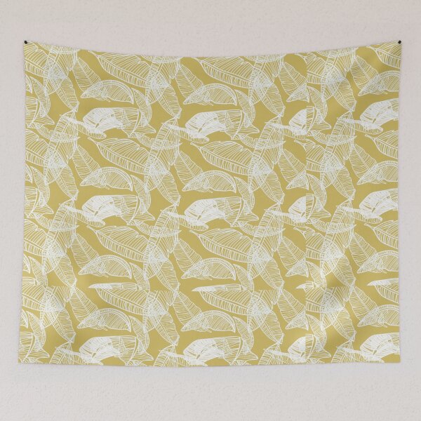 Item preview, Palm Leaves Pattern in White and Gold designed and sold by Julie Pickering.