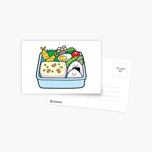 Japanese Kawaii Bento Box Postcard for Sale by nathanielc1991