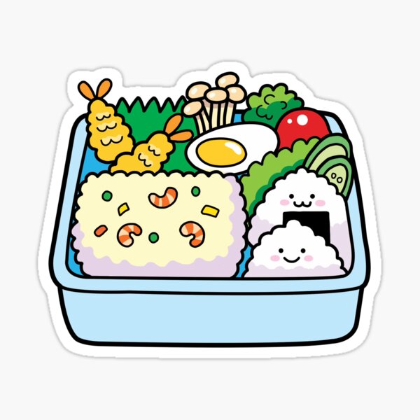 Kawaii Bento Box Sticker for Sale by OtakuAtWork