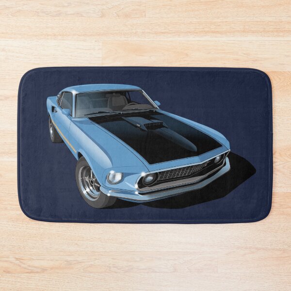 Item preview, 1969 ford mustang mach 1 in light blue designed and sold by candc-retro.