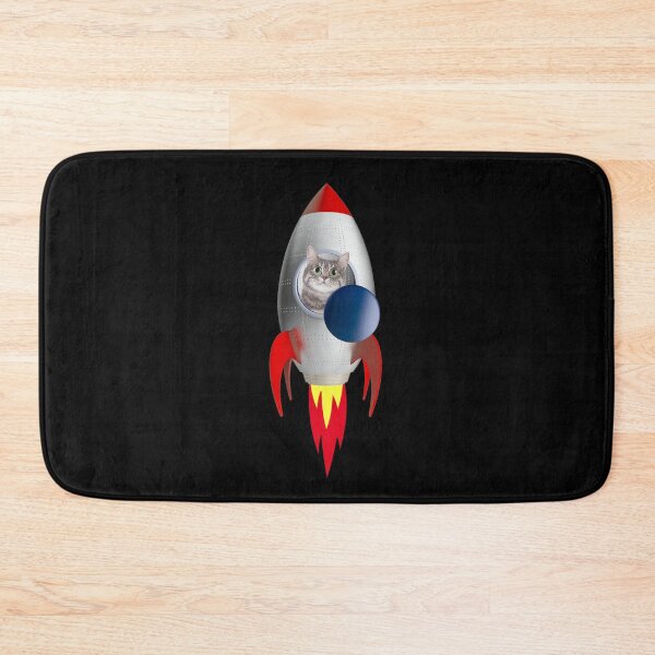 Item preview, Funny Rocket Kitty (Grey Kitty) designed and sold by leBoosh-Designs.