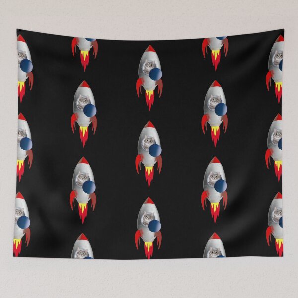 Item preview, Funny Rocket Kitty (Grey Kitty) designed and sold by leBoosh-Designs.