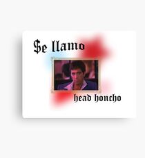 Tony Montana head honcho Canvas Print