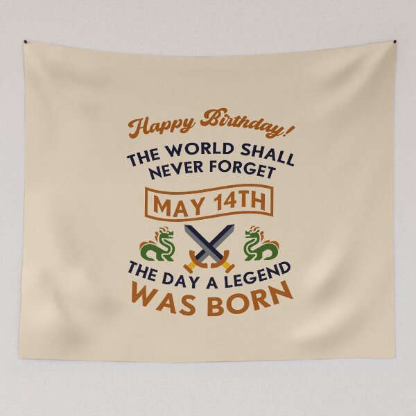 Item preview, May 14th The Day A Legend Was Born Dragons And Swords Design (Dark) designed and sold by Graograman.