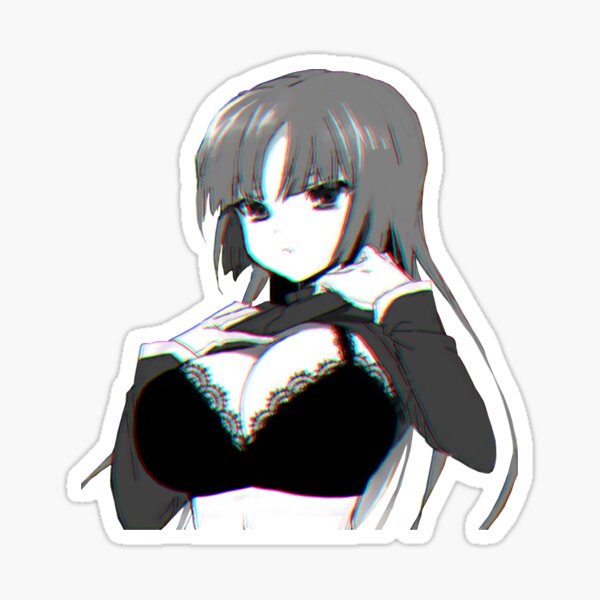 Lewd Titty Drop Aesthetic Anime Waifu Sticker by therealsadpanda.