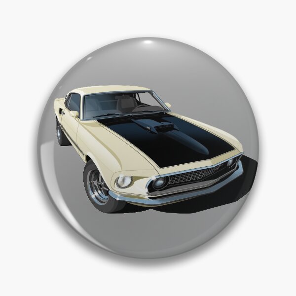 Item preview, 1969 ford mustang mach 1 in white designed and sold by candc-retro.