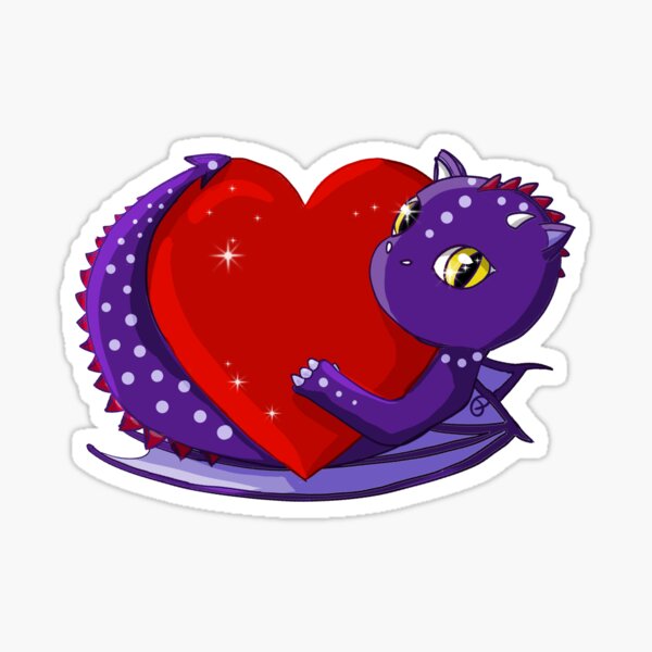 Heart Dragon Magnus Bane Sticker
