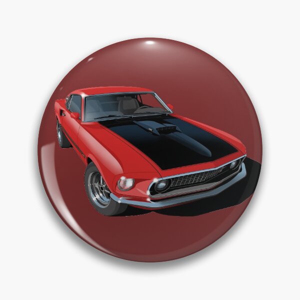 Item preview, 1969 ford mustang mach 1 in red designed and sold by candc-retro.