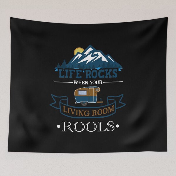 Item preview, Life Rocks When Your Living Room Rolls Funny Illustration Camper Van designed and sold by KO-Design.
