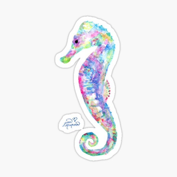 Seahorse watercolor Sticker