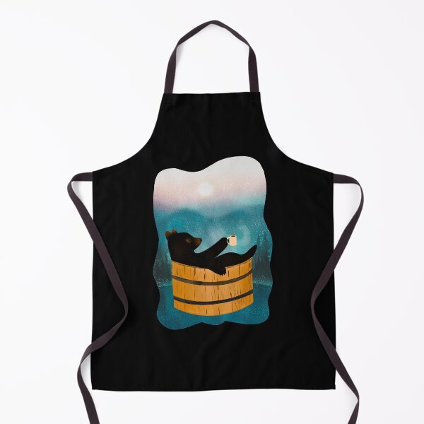Item preview, Smoky mountain black bear in hot tub designed and sold by Heather Hinson.