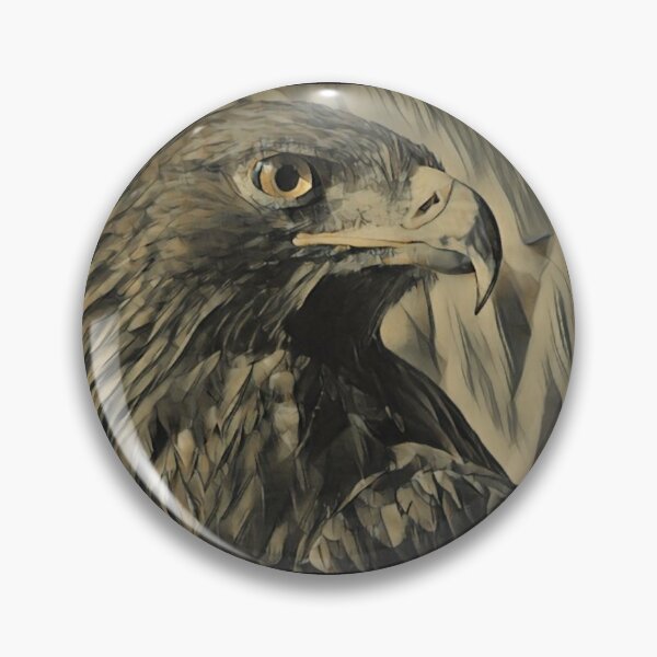 Item preview, Golden Eagle Head Focus - Coloured Pencil Drawing Style designed and sold by MakersKeystone.