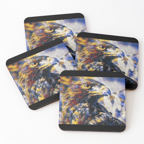 Item preview, Golden Eagle Head Focus - Oil Painting Style designed and sold by MakersKeystone.