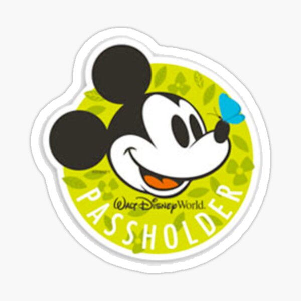Annual passholder mouse leaf kingdom butterfly Sticker