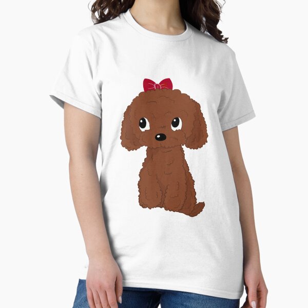 Item preview, Cute Red Toy Poodle Apricot Toy Poodle designed and sold by Cat N' Doodles.
