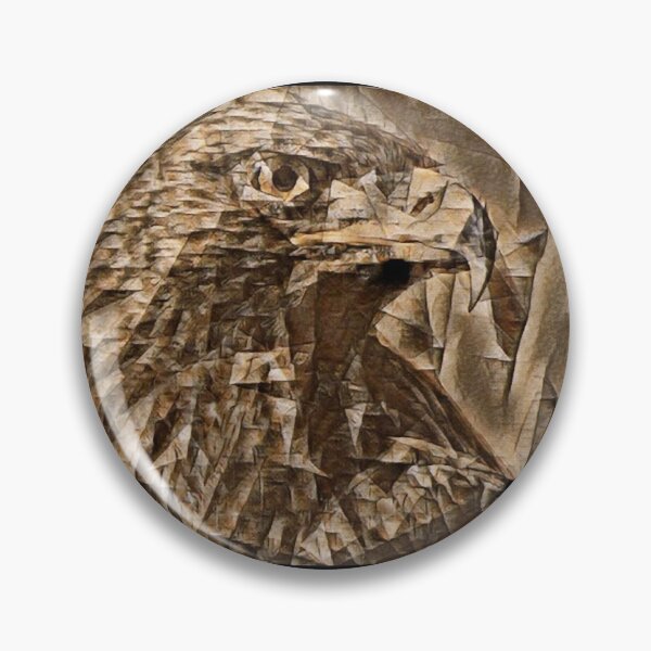Item preview, Golden Eagle Head Focus - Picasso Inspired Oil Painting Style designed and sold by MakersKeystone.