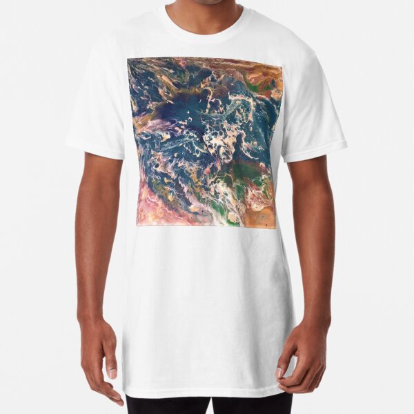 Ocean Pour Art Long T-Shirt