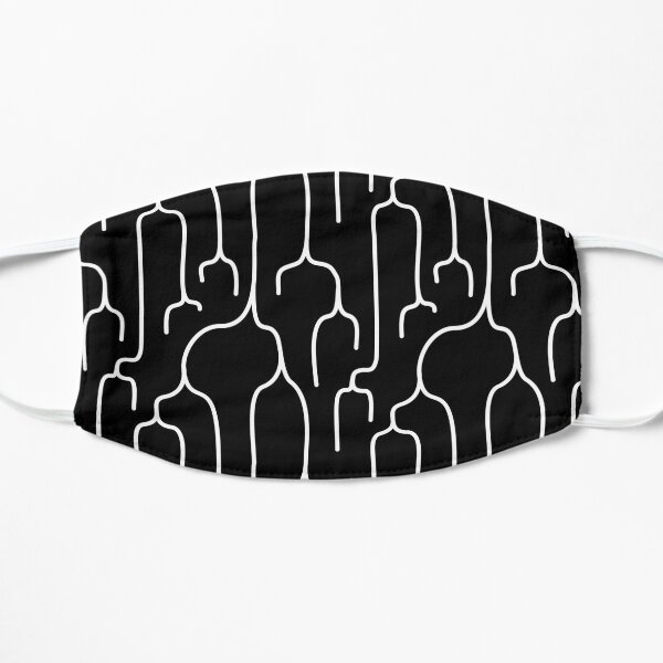 Abstract Phylogenetic Tree Black on White Flat Mask