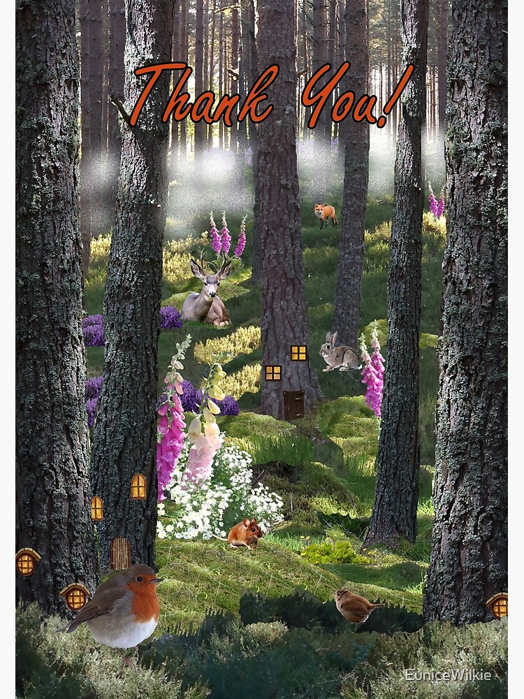 Thumbnail 2 of 2, Greeting Card, Summer Mist - Thank You Card designed and sold by EuniceWilkie.