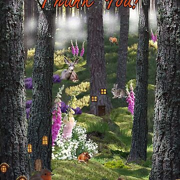 Artwork thumbnail, Summer Mist - Thank You Card by EuniceWilkie
