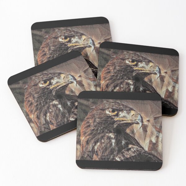 Item preview, Golden Eagle Head Focus - Dark Themed Oil Painting Style designed and sold by MakersKeystone.