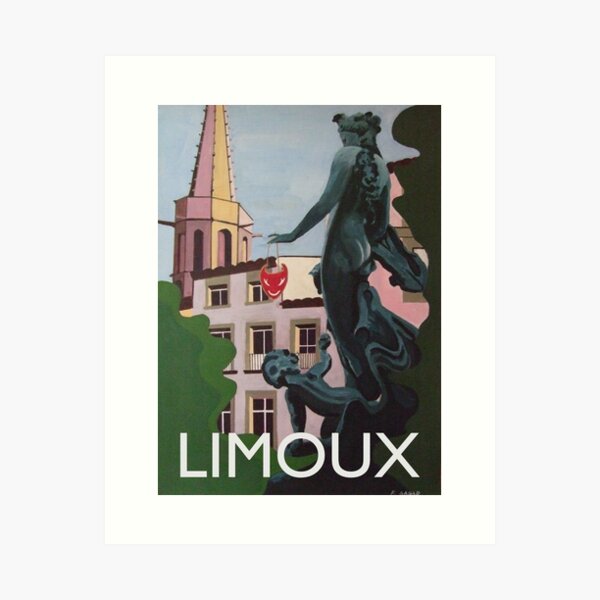 Item preview, Medieval Limoux French town Art Deco style designed and sold by Fizpop.
