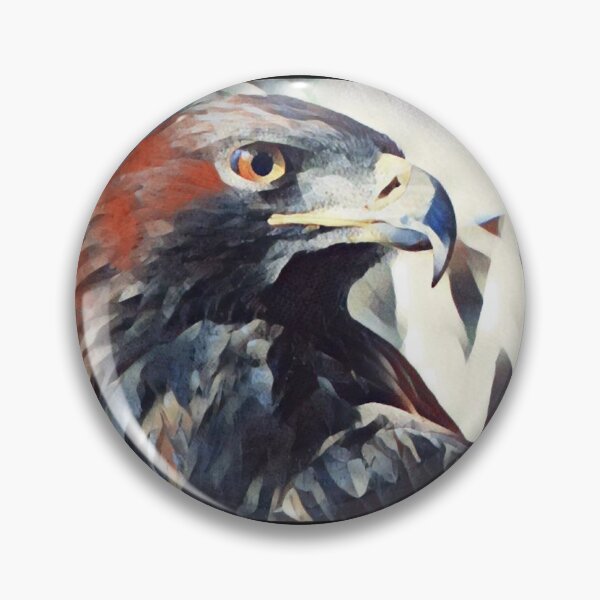 Item preview, Golden Eagle Head Focus - Oil Painting Style designed and sold by MakersKeystone.